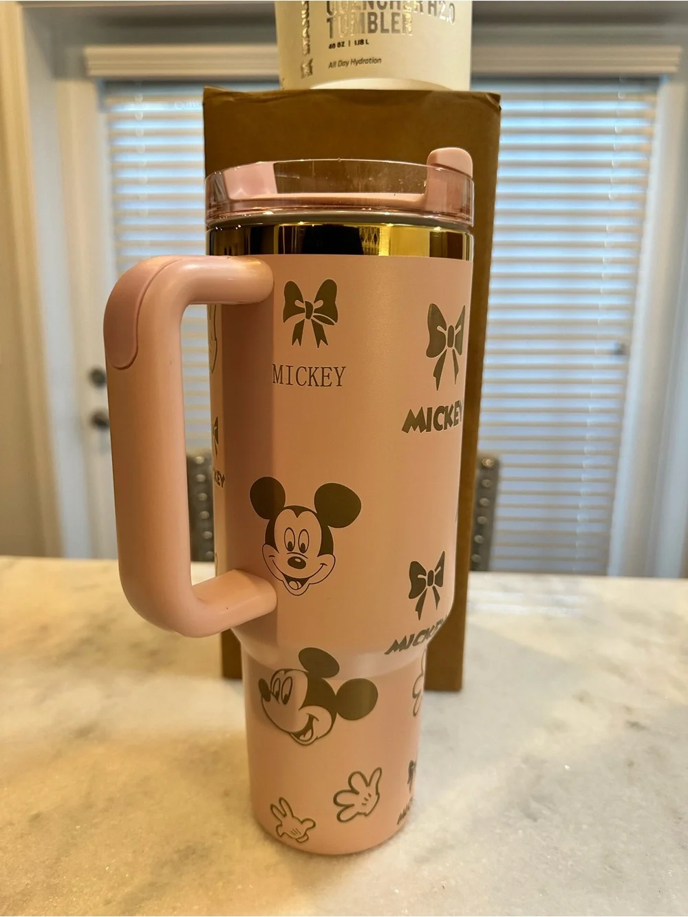 Stanley Disney Mickey Mouse Pink & Gold Limited Edition 40oz Quencher Tumbler - Picture 4 of 12